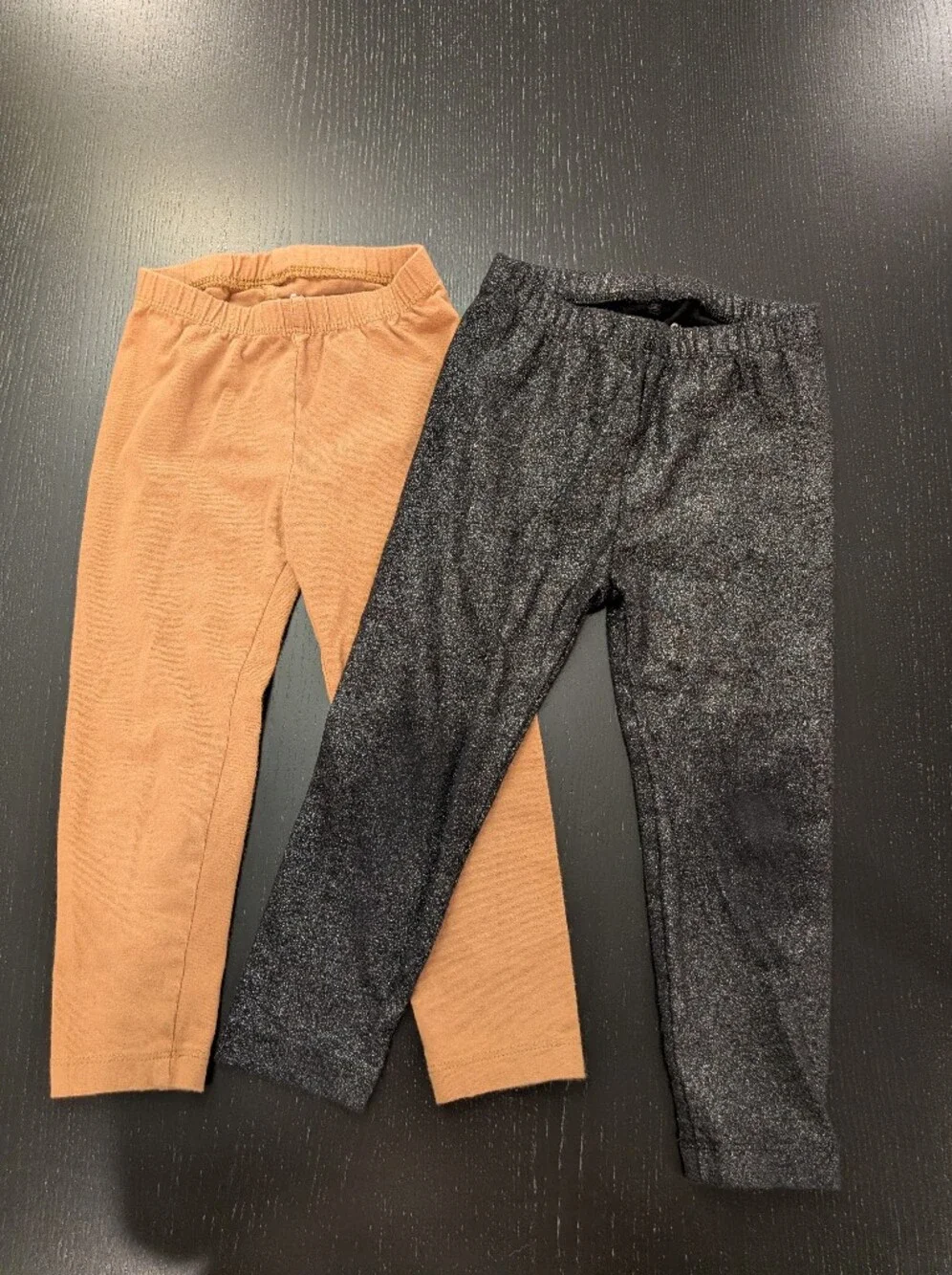 Old Navy Girls' Leggings Set - Tan and Shimmering Black
